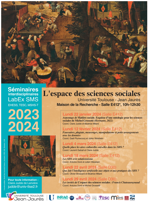 Affiche 2024 Espace des Sciences Sociales LabEx SMS