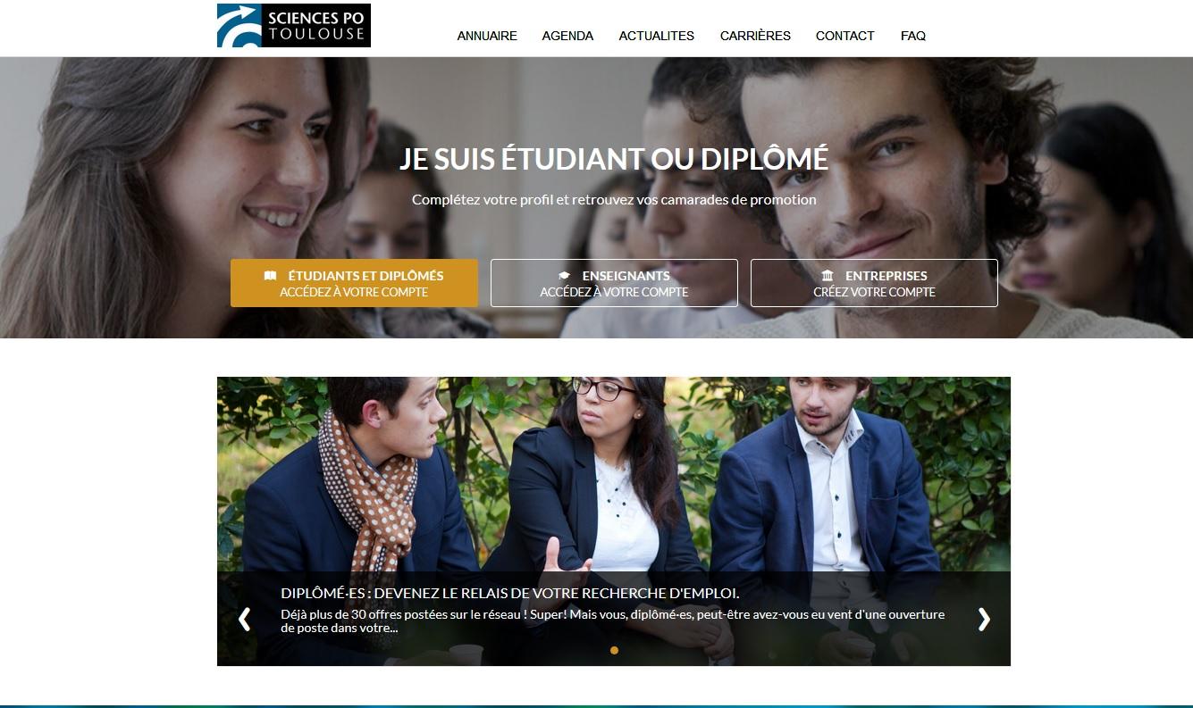 Page recruteurs sur Alumni