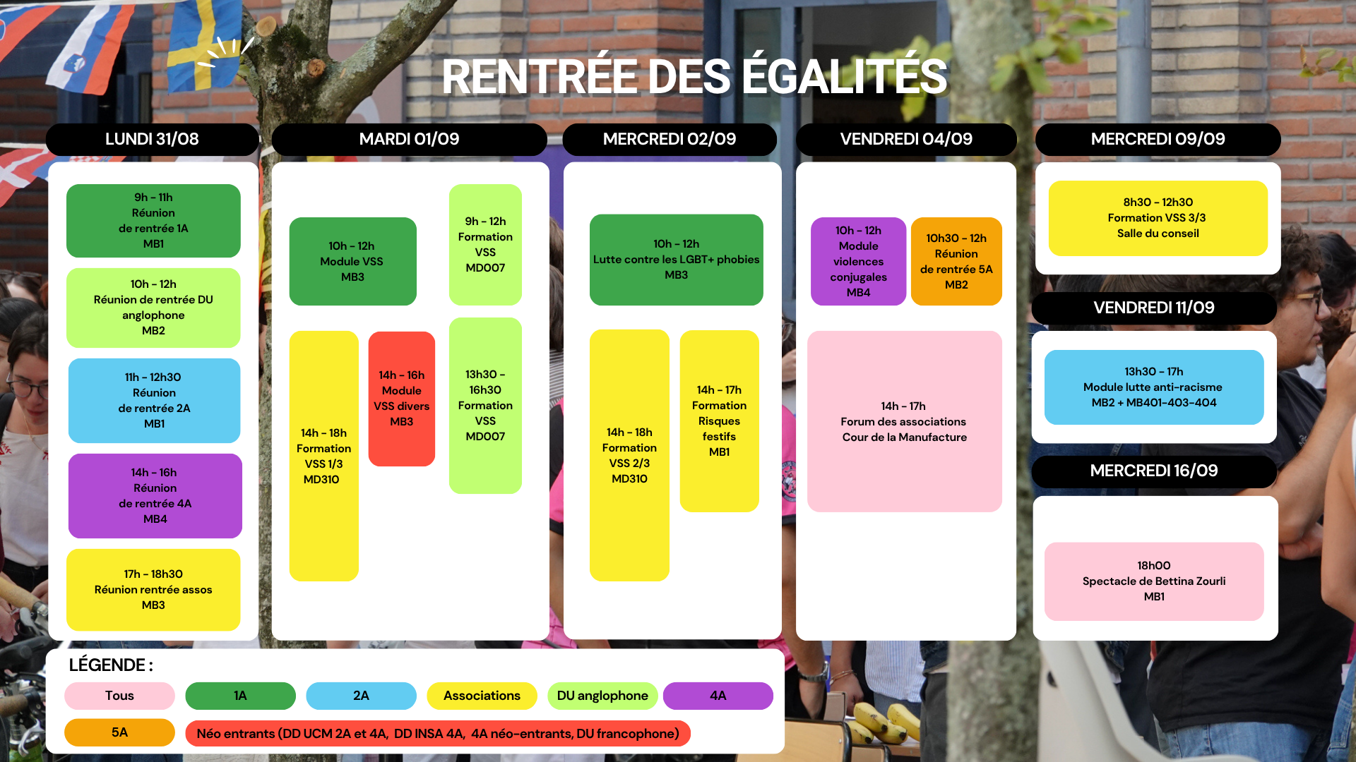 Programme rentrée